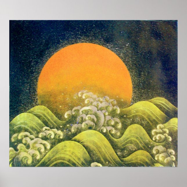 Pôster AMATERASU , SUN GODDESS ,yellow green black (Frente)