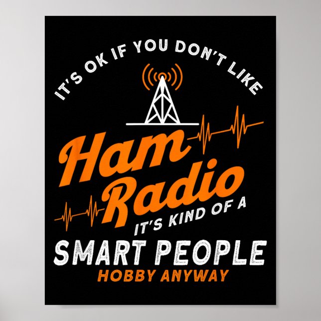 Poster Amateur Radio Smart People Hobby Anyway Ham Radio  (Frente)