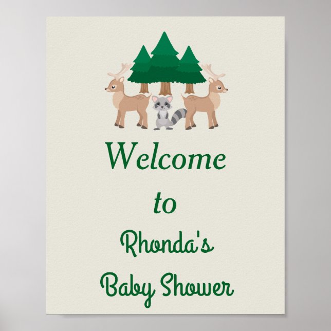 Poster Amável Forest Critters (Frente)