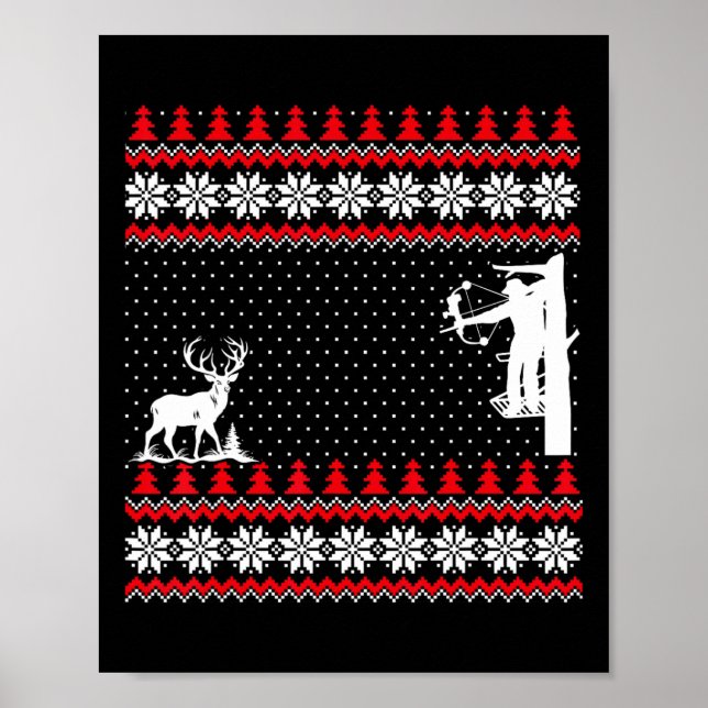 Poster Amazing Cute Funny Duck Hunter Deer Hunting Ugly C (Frente)