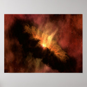 POSTER AMAZING GALAXY WITH BRIGHT STARS