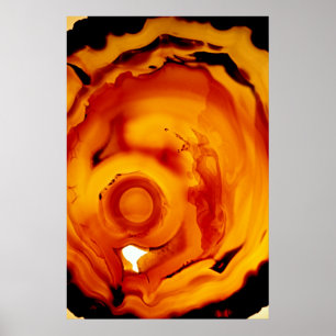 Poster ambarino de mineral da rocha do fogo