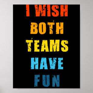Poster Ambas Equipes se Divertem Basquetebol Beisebol Fut