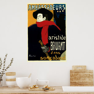 Pôster Ambassadeurs: Artistide Bruant por Toulouse