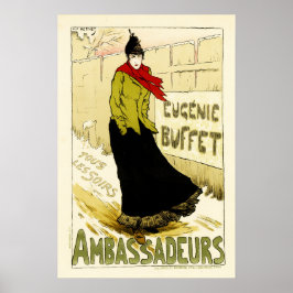 Poster AMBASSADEURS Eugenie Buffet Cantor de Ópera Francê