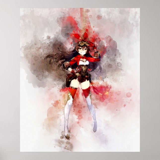 Poster Amber - Impacto de Genshin (Frente)