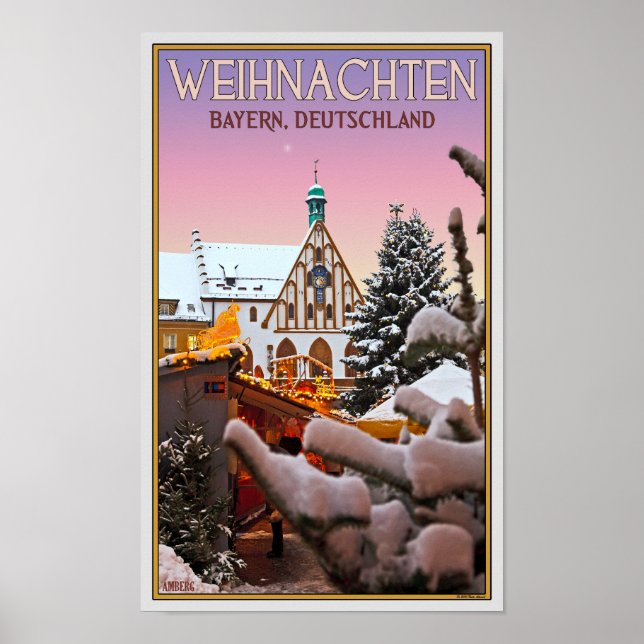 Poster Amberg - Weihnachten Bayern (Frente)