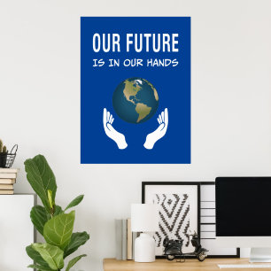 Poster Ambientalismo Nosso Futuro Está Em Nossas Mãos