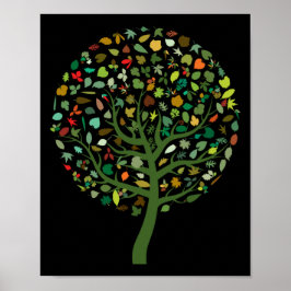 Poster Ambiente de árvore fofinho