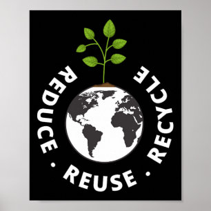 Poster Ambiente de presentes no dia da Terra do reciclage