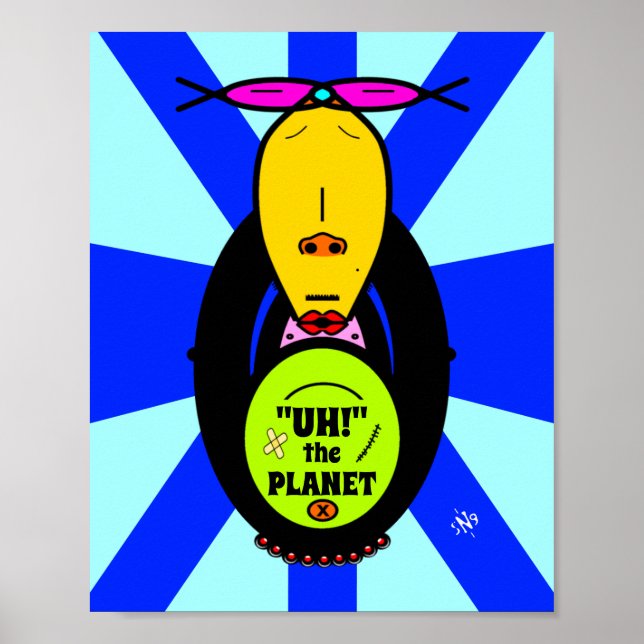 Poster Ambiente e mascote de macaco v1 (Frente)