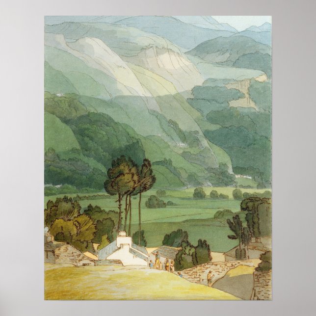 Pôster Ambleside, 1786 (c/c com caneta e tinta sobre graf (Frente)