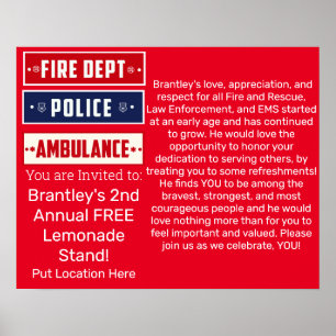 Poster Ambulância da Polícia de Fogo de Brantley Thunder_