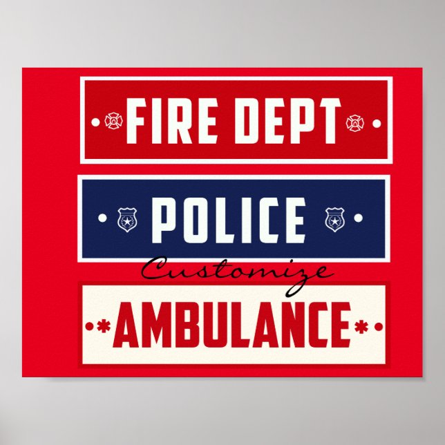 Poster Ambulância da Polícia de Fogo Thunder_Cove (Frente)