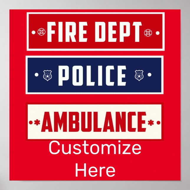 Poster Ambulância da Polícia de Fogo Thunder_Cove (Frente)