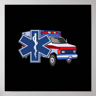 Pôster Ambulância do EMS