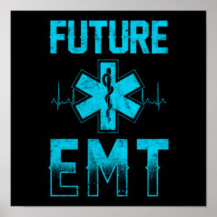 Poster Ambulância dos Estudantes EMT no Futuro de Emergên