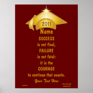 Pôster Ame A Coragem De Ouro Para O Sucesso De Poster-Cus