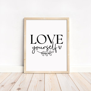 Poster Ame a Si Mesmo - Boho Minimalista Motivacional