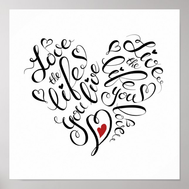 Poster Ame A Vida Que Você Vive (Frente)