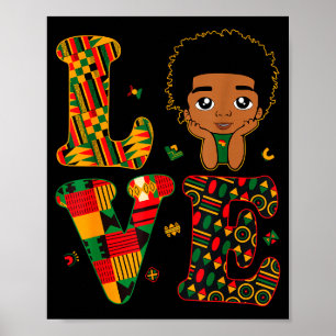 Poster Ame o Kente Africano Infantil História Negra