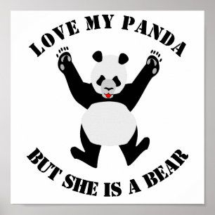 Poster Ame o meu Panda, mas ela é um Urso