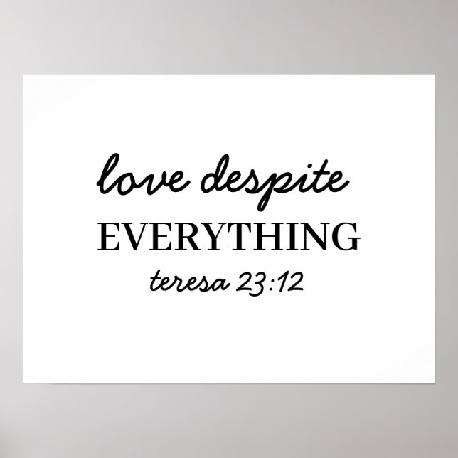 Poster Ame-os de Qualquer Forma Lucas 23:34 Versículo da  (Frente)