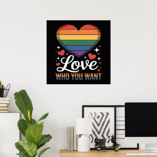 Poster Ame Quem Você Quer Orgulho Gay LGBT