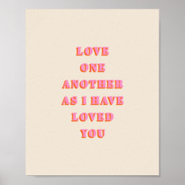 Poster Ame-Se Outro John 13 34 Bíblia Verse Escritura