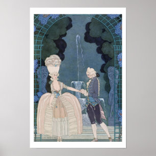 Pôster Ame sob a fonte, ilustração para 'os Fetes G