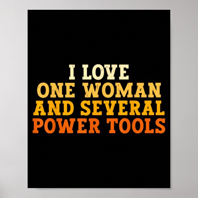 Poster Ame Uma Mulher E Várias Ferramentas Elétricas Dive (Frente)