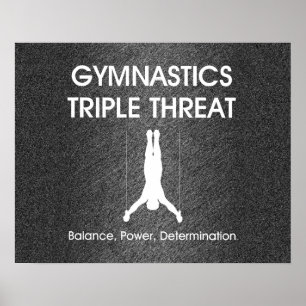 Pôster Ameaça SUPERIOR triplicar-se da ginástica (homen