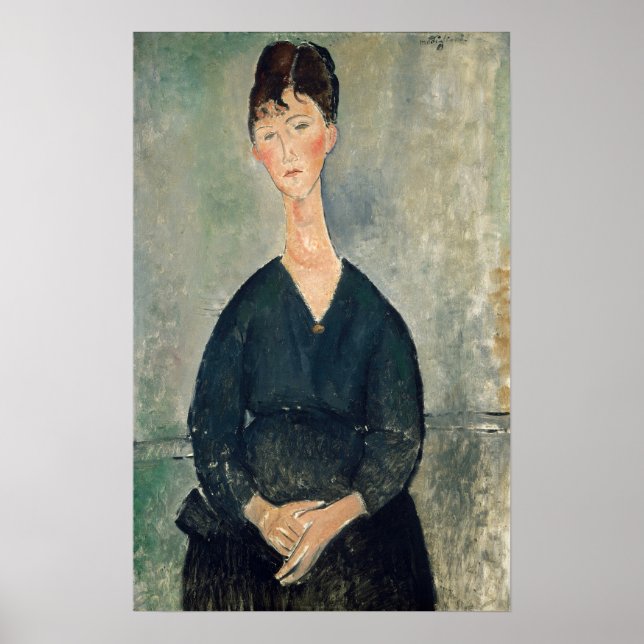Poster Amedeo Modigliani - Cantor de café (Frente)