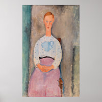 Amedeo Modigliani - Garota com uma blusa Polka-Dot