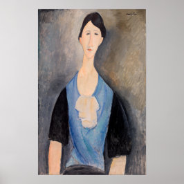 Poster Amedeo Modigliani - Jovem Mulher de Azul