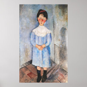Poster Amedeo Modigliani - Menina de Azul