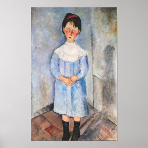 Poster Amedeo Modigliani - Menina em Azul