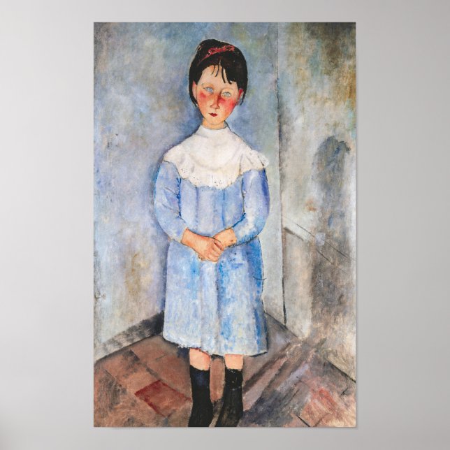 Poster Amedeo Modigliani - Menina em Azul (Frente)