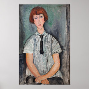 Poster Amedeo Modigliani - Menina em uma Blusa Strike