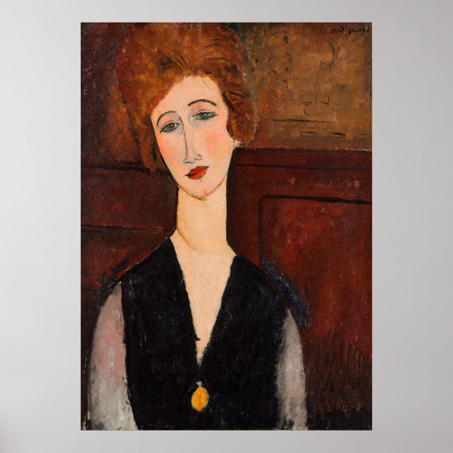 Poster Amedeo Modigliani - Retrato de uma Mulher (Frente)