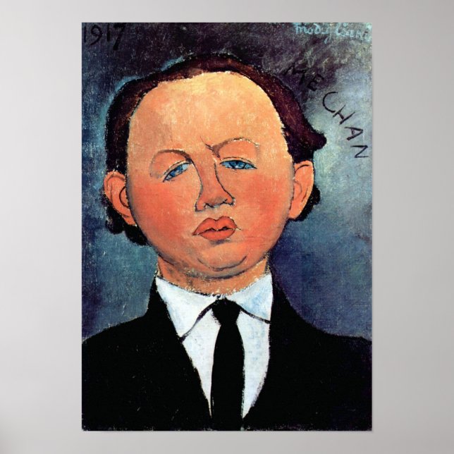 Poster Amedeo Modigliani - Retrato do Mecan (Frente)