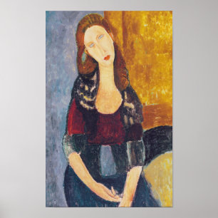 Poster Amedeo Modigliani - Retrato Jeanne Hebuterne #2