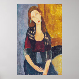 Poster Amedeo Modigliani - Retrato Jeanne Hebuterne #2