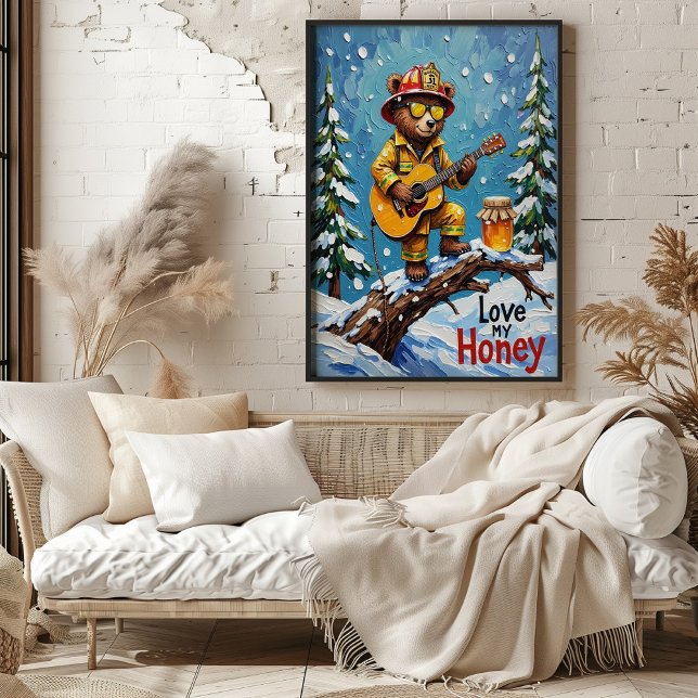 Poster Ameixas de neve: Balada de inverno do Urso (Criador carregado)