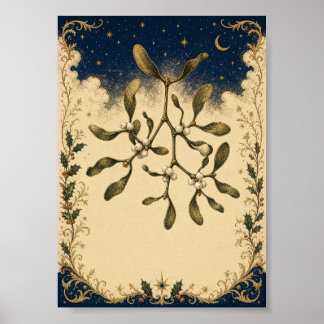 Poster Ameixeira de Inverno Visgo Botânica Vintage Chris