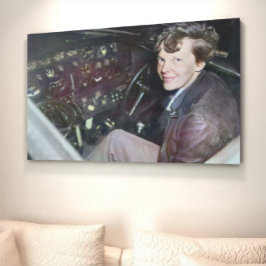 Poster Amelia Earhart Candid Airplane Cockpit Foto 1937