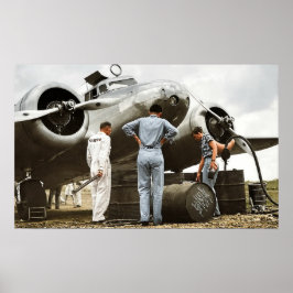 Poster Amelia Earhart Lockheed Modelo 10 Electra 1937