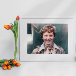 Poster Amelia Earhart Seu Modelo 10-E Electra Lockheed