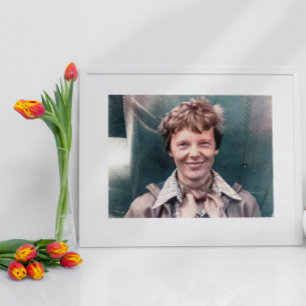 Poster Amelia Earhart Seu Modelo 10-E Electra Lockheed