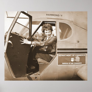 Pôster Amelia piloto Earhart 1936